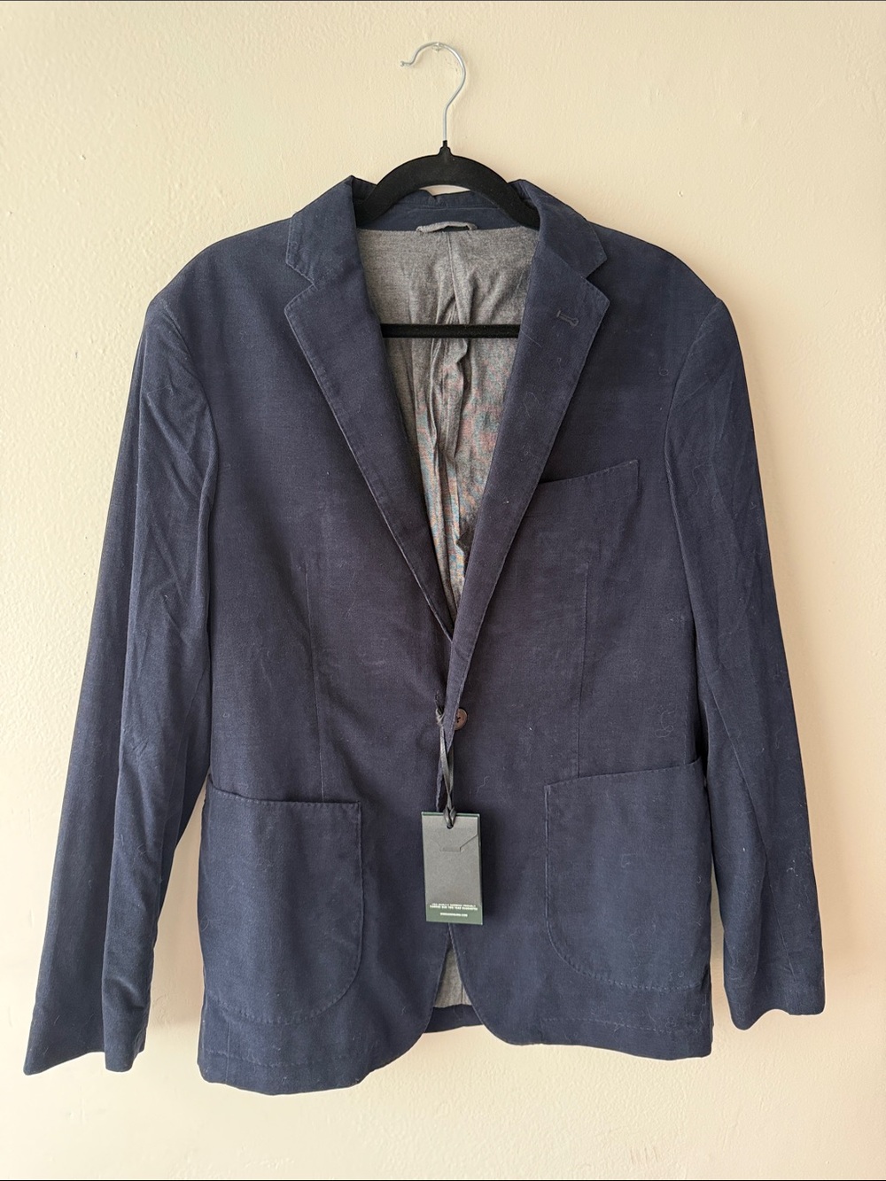Rodd & Gunn Men's Navy Corduroy Blazer - Single-Button Sport Coat Medium